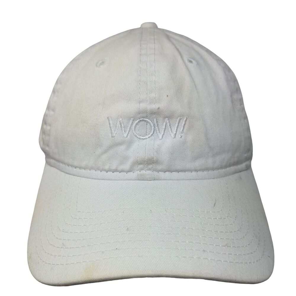 WOW! Slideback Hat White OSFM Embroidered 6 Panel New Era 9Twenty